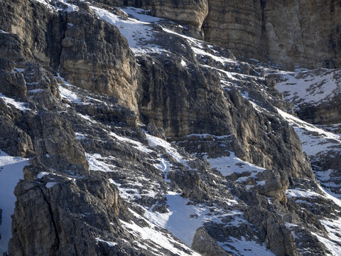 Dolomites Snow Panorama Val Badia Armentara