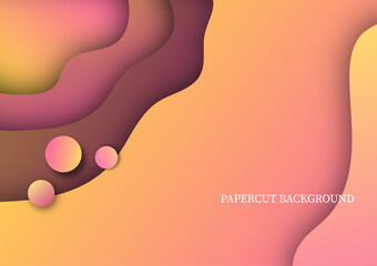 Abstract geometric papercut design background.