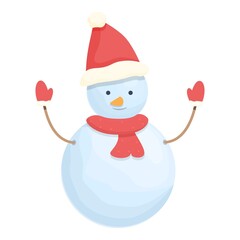 Holiday cute snowball icon cartoon vector. Snow christmas. Winter ice