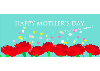 母の日　カーネーションのイラスト素材