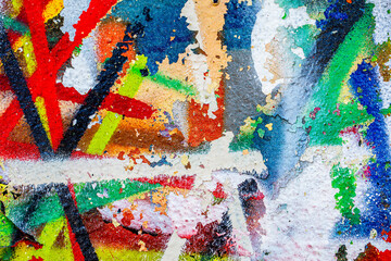 abstract colored texture. Old scratches, stain, paint splats, spots on the wall