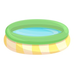 House inflatable pool icon cartoon vector. Sea child. Air circle