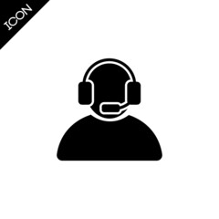 Support icon in flat style on white background.