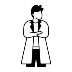 Laboratory Assistant Concept, licensed practical nurse Vector Icon Design, Medical and Healthcare Scene Symbol, Diseases Diagnostics Sign, Doctor and Patient Characters Stock Illustration
