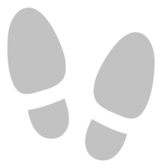Shoe sole icon. Foot print logo. Human step symbol