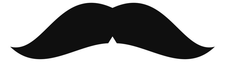 Moustache icon. Retro black mustache. Male face symbol