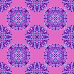 Seamless winter pattern with snowflakes for fabrics and textiles and linens 