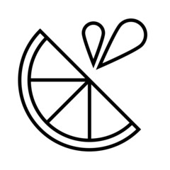 Icono simple de Snack de limón, naranja o fruta cítrica