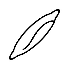 Icono de líneas de pico de pan o palito para comer