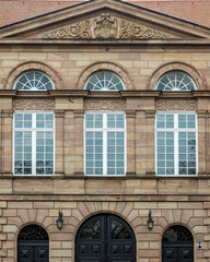 The facade of Burgfarrnbach Castle, Fürth, Bavaria, Germany