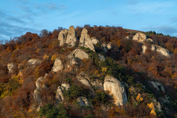 Beautiful rocks on the slope of Mount Demerdzhi