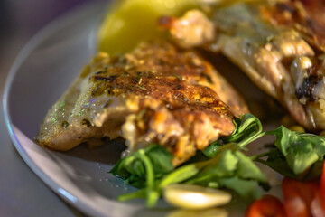 process of cooking plate delicious dish food appetizer meal meat