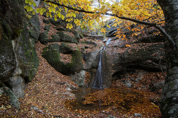 Waterfall on the Dzhurla river in the Crimean mountains