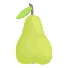 Pear icon cartoon vector. Green market. Sweet food