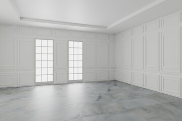 Empty room design interior 3d render