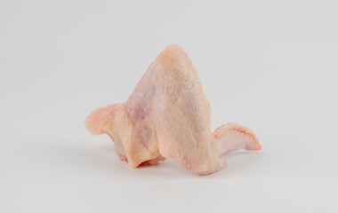 chicken wing on white background. Raw Chicken wings meat  on white background