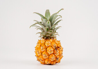 Pineapple fruit on white background, Fresh Pineapple on White Background. Pineapple on white background.