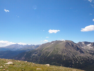 landscape with blue sky