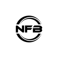 NFB letter logo design with white background in illustrator, vector logo modern alphabet font overlap style. calligraphy designs for logo, Poster, Invitation, etc.