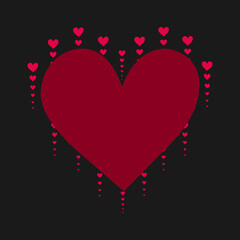 postcard with a heart for valentine's day