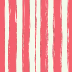 Wall murals Painting and drawing lines Seamless pattern with red stripes. painted with dry brush and ink.