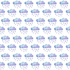 Pattern mit Regenwolken