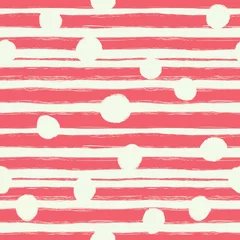 Foto op Plexiglas Schilder en tekenlijnen Naadloos patroon met rode strepen. geschilderd met droge borstel en inkt.