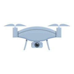 Drone photography icon cartoon vector. Aerial camera. Video air