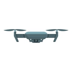 Children drone icon cartoon vector. Aerial camera. Photo copter