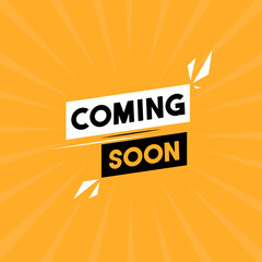 COMING SOON in rectangle. Banner set. Shopping, online shopping, business, advertising. Vector illustration.