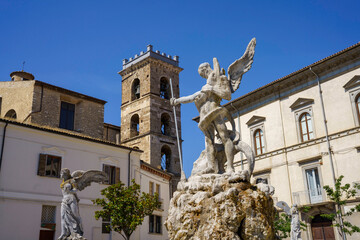 Fototapeta na wymiar Raiano, historic city in Valle Peligna, Abruzzo, Italy