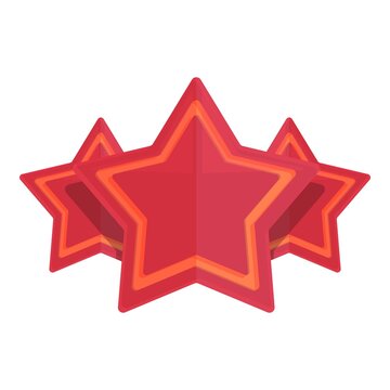 Star loyalty program icon cartoon vector. Customer card. Gift client