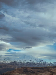 clouds over the mountains