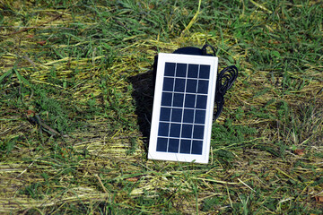 The small compact solar battery for tourism.