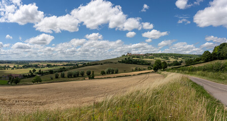 Fototapeta na wymiar Panorama Chateauneuf France Landscape