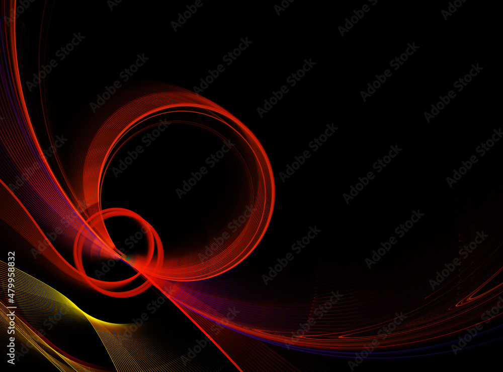 Poster abstract color dynamic background with lighting effect. fractal wavy. fractal art