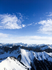 snow covered mountains