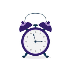 Vector illustration retro clock design concept isolated on white background.