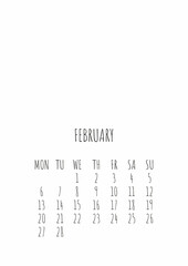 Calendar 2023 Format A4 on white background 
