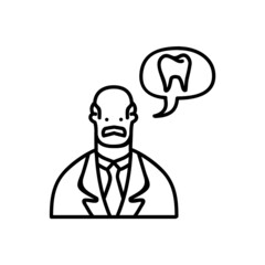 Dentist icon. Hand drawn vector illustration.