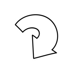 Arrow icon. Hand drawn vector illustration.