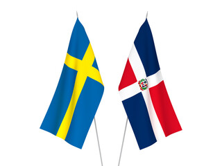 Sweden and Dominican Republic flags