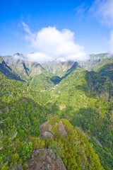 Fototapeta na wymiar nice mountains in Madeira island with sky
