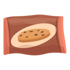 Fresh biscuits icon cartoon vector. Milk cookie. Sweet food