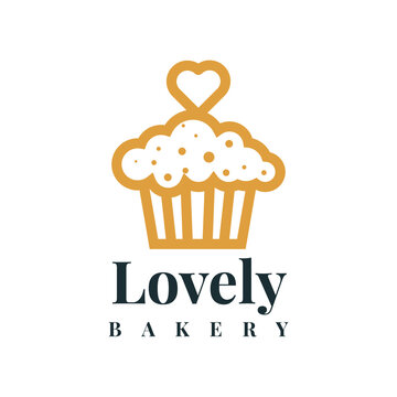 Lovely bakery logo template design
