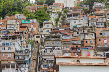Fototapeta na wymiar view of the peacock hill in Copacabana in Rio de Janeiro - Brazil.