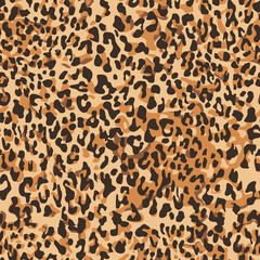 Leopard skin spots seamless pattern. Camo. Modern print for fabric and clothing. Vector