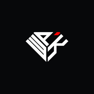 WPK letter logo creative design. WPK unique design