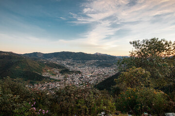 sunset in the mountains