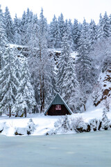 Wunderschöne Winterwanderung zum Bergsee am Rennsteig bei Floh-Seligenthal - Deutschland